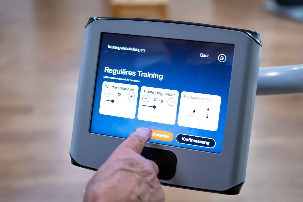 Auswahl auf Bildschirm Trainingseinheiten