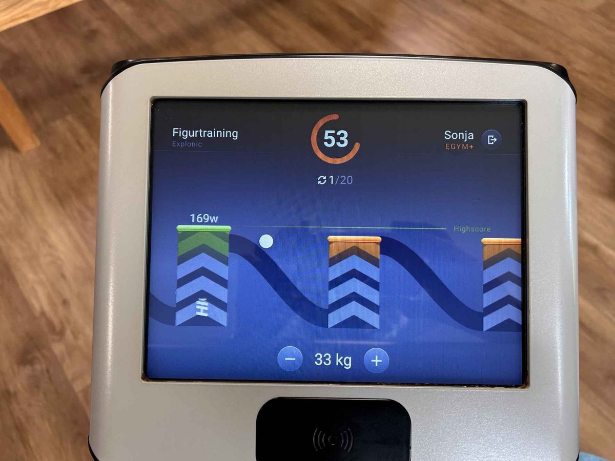 Explonisches Training Bildschirm